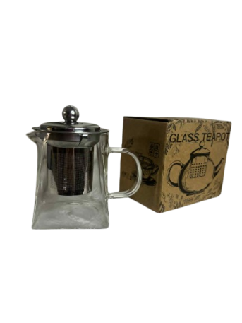 Glass Infuser Teapot - Tower Shape 350ml -Gler Teketill með Síu