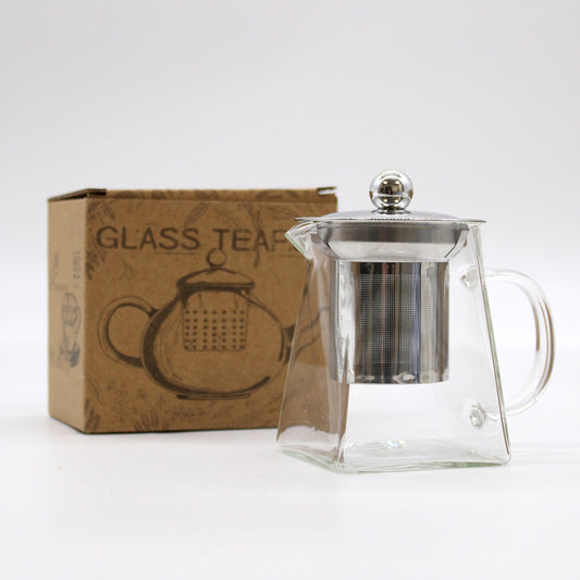 Glass Infuser Teapot - Tower Shape 350ml -Gler Teketill með Síu